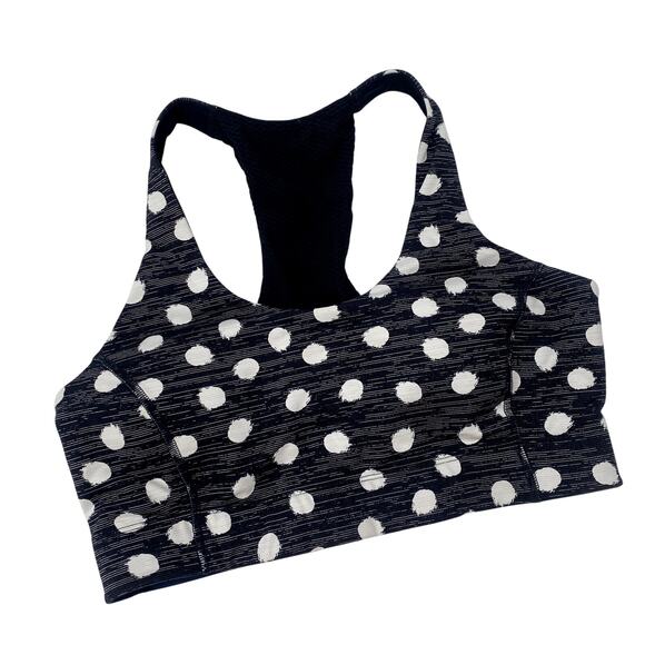 Outdoor Voices Black Polka Dot Sports Bra - Picture 1 of 3